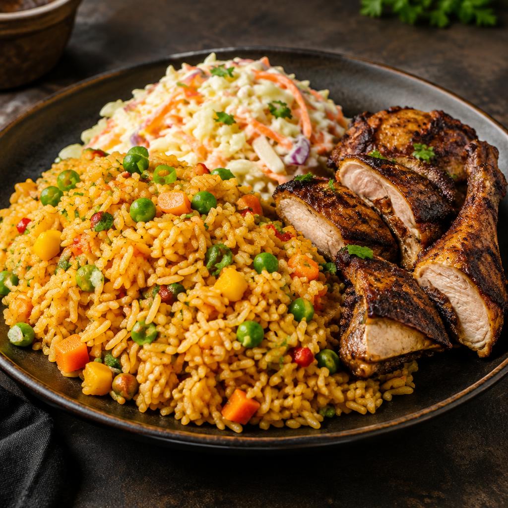 Fried rice with turkey (coleslaw)
